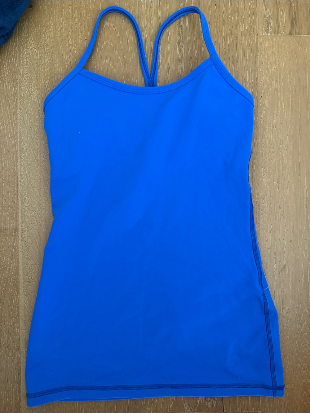 lululemon athletica Blue Racerback Tank with Built-in Shelf Bra - Picture 2 of 5